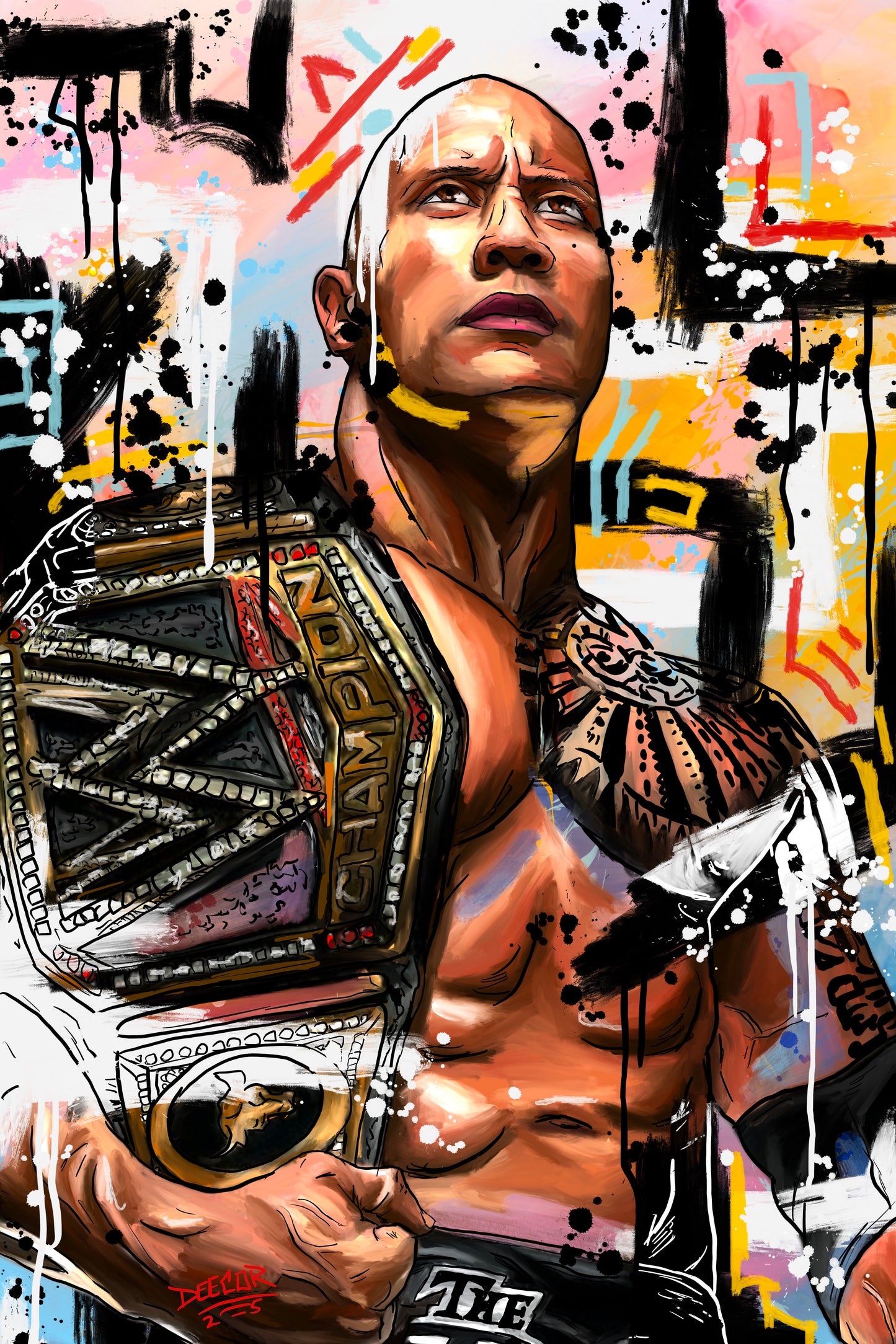 Canvas Print - “ Can You Smelllllll” The Rock Day 14 of 100 Day Art Challenge