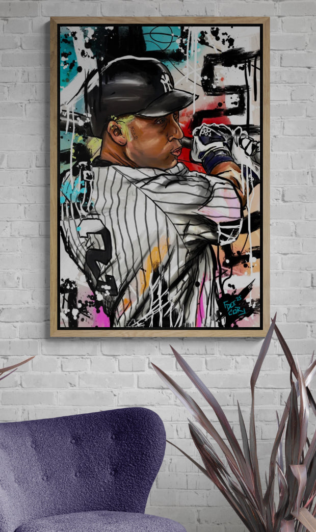 Canvas Print - “ The Captain” Derek Jeter Day 19 of 100 Day Art Challenge