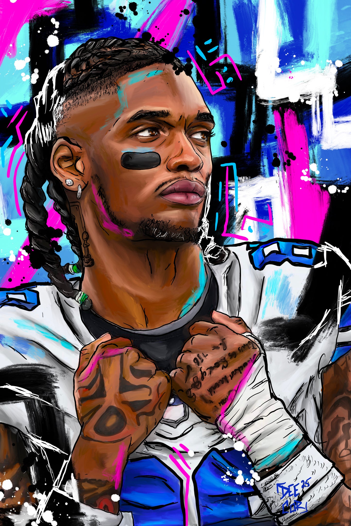 Canvas Print - “ CeeDee Lamb”   Day 12 of 100 Day Art Challenge