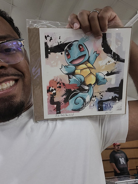 Deante Howard holding the Squirtle 8x8 art print