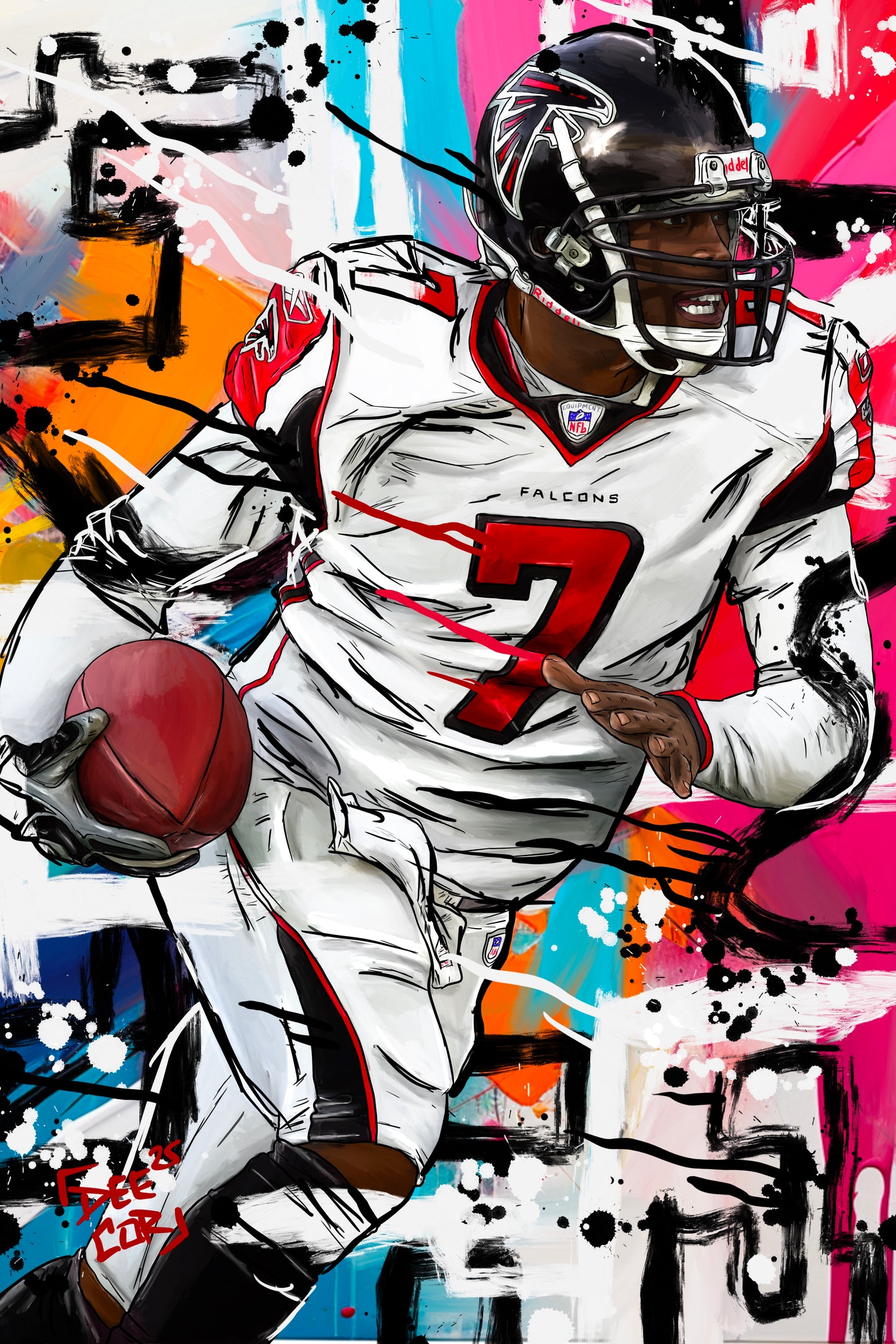 Canvas Print - “ By Land By Air”  Michael Vick Day 17 of 100 Day Art Challenge