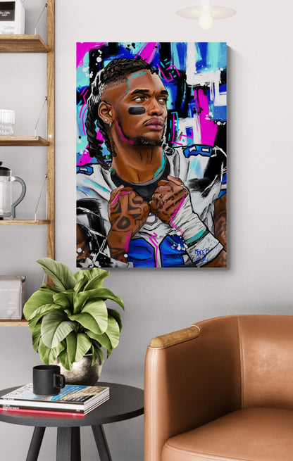 Canvas Print - “ CeeDee Lamb”   Day 12 of 100 Day Art Challenge