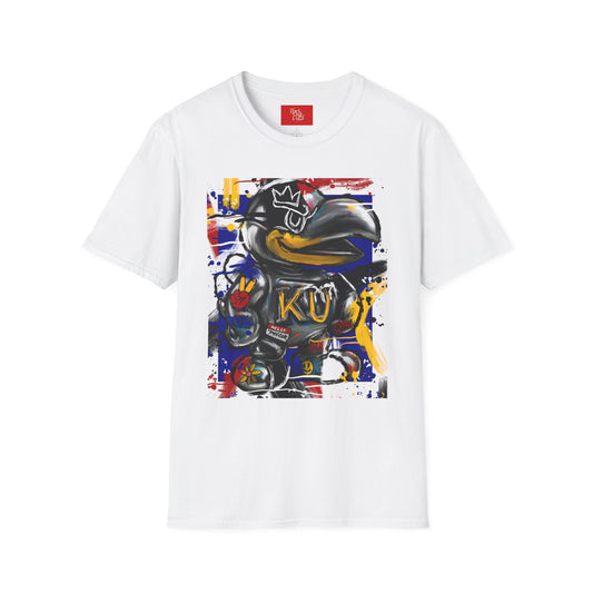 Chrome Hawk - KU Art T-Shirt | Sports Enthusiast Gift, Casual Wear, Active Lifestyle, Birthday Present, Team Spirit