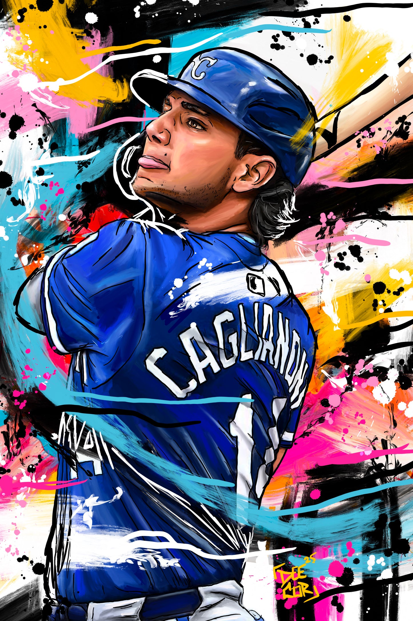 Canvas Print - “ Jac Pot!” Jac Caglianone  Day 11 of 100 Day Art Challenge