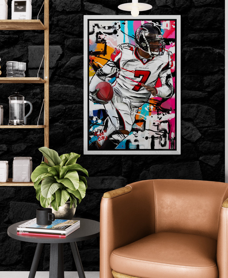 Canvas Print - “ By Land By Air”  Michael Vick Day 17 of 100 Day Art Challenge