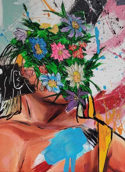 Flowers For The Champ - Original Painting