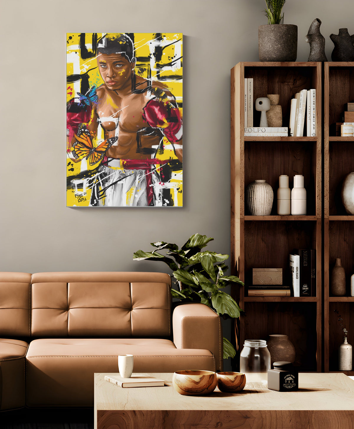 Ali butterflies and bees canvas print