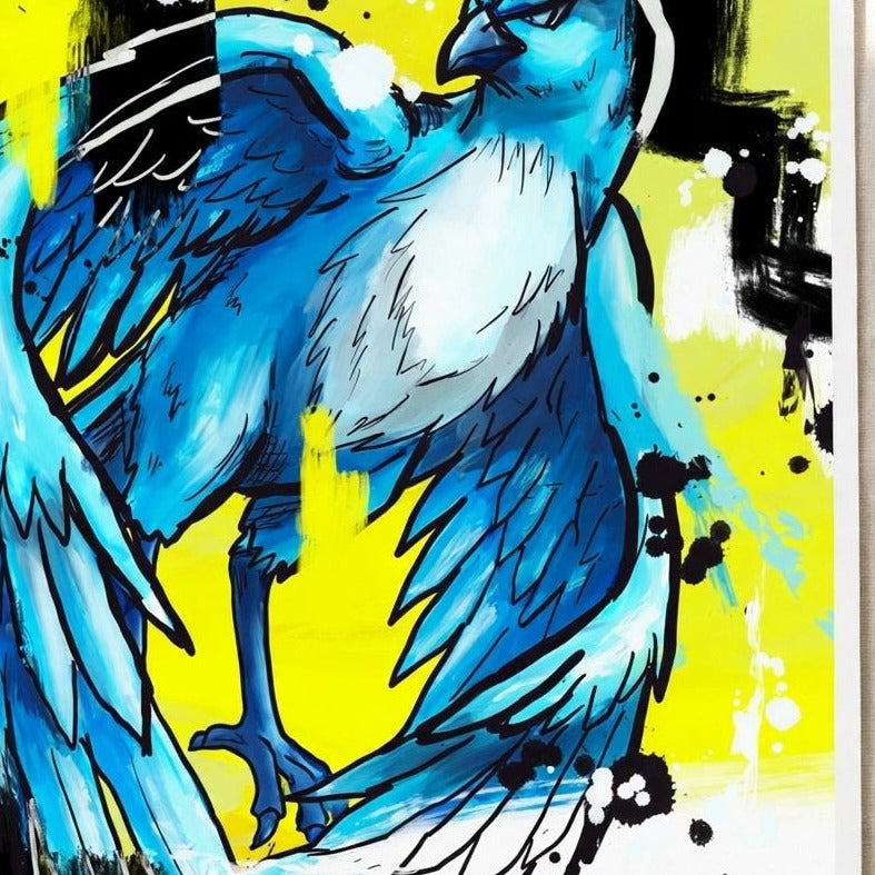 Articuno — original 8x8 canvas painting by Deante Howard