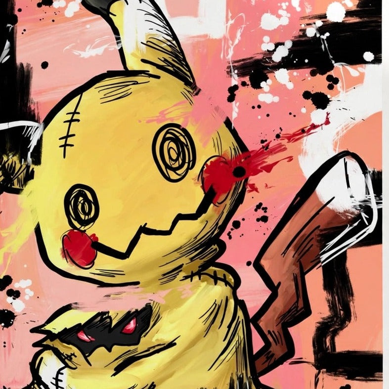 Mimikyu — original 8x8 canvas painting by Deante Howard
